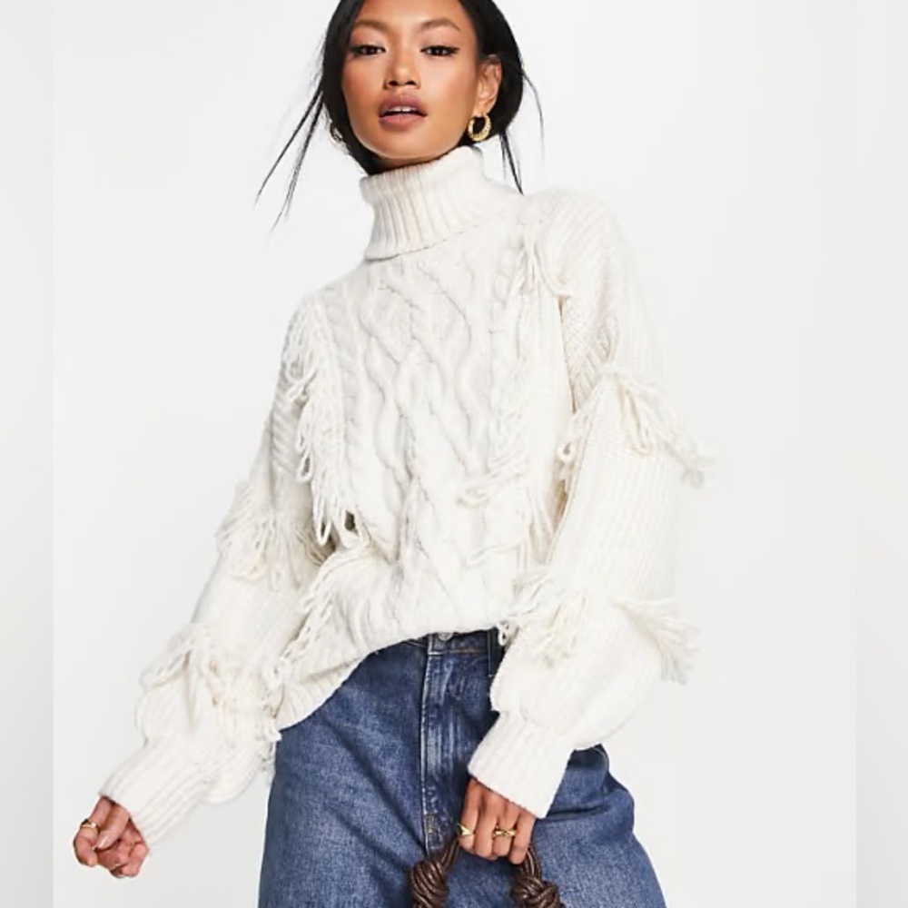 River Island Cream Cowl Neck Sweater